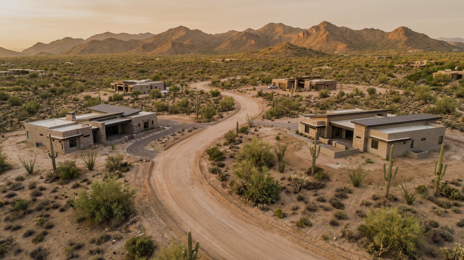 Arizona desert custom homes and vacant lots for new construction and construction loan opportunities
